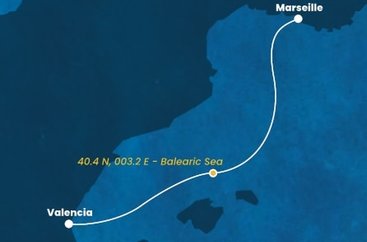 Španielsko, Francúzsko z Valencie na lodi Costa Pacifica