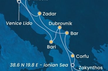 Taliansko, Chorvátsko, Grécko, Čierna Hora na lodi Costa Deliziosa