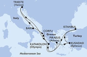 Po Jadranskom mori do Istanbulu na MSC Fantasia