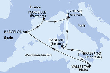 Po ostrovoch Stredomoria na MSC Splendida Po ostrovoch Stredomoria na MSC Splendida